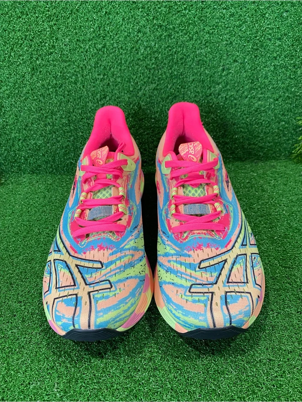 ASICS Noosa Tri 15 Summer Dune/Lime Green Sz 9.5 (Women's) (Ago 026)